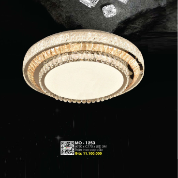 MO - 1253: Đèn áp trần Phale LED - KT: Ø750mm x H170mm - Đèn LED đổi 3 màu