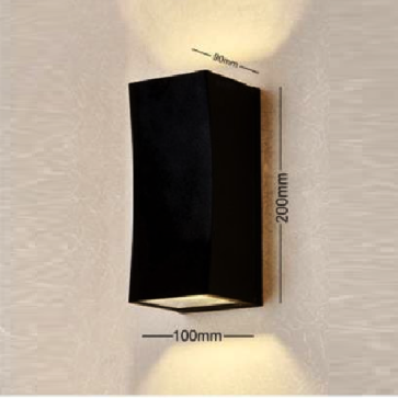 SN - VC 1267S: Đèn gắn tường ngoài trời - KT: Ø100mm x H200mm - Đèn LED 7W x 2, ánh sáng trung tính