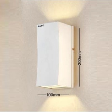 SN - VC 1267Đ: Đèn gắn tường ngoài trời - KT: Ø100mm x H200mm - Đèn LED 7W x 2, ánh sáng trung tính