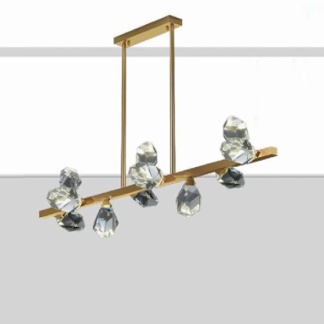 35 - TTK128: Đèn thả Ngang thân đồng, chao Phale - KT: L1130mm - Đèn LED đổi 3 màu