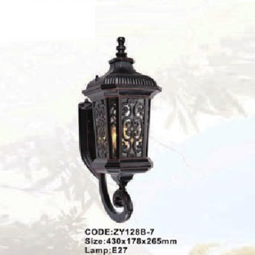 CODE: ZY128B -7: Đèn gắn tường ngoài trời - KT: 430mm x 178mm x 265mm - Đèn E27 x 1 bóng