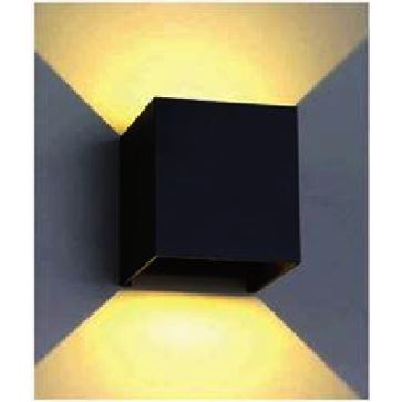 EU - CN - 130: Đèn gắn tường LED - KT: L100mm x W100mm x H100mm - Đèn LED 3W x 2 ánh sáng vàng