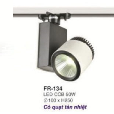 FR -134: Đèn rọi ray LED COB 50W - KT: Ø100mm x H250mm - 1 chế độ ánh sáng (trắng/vàng)