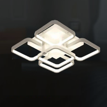 35 - OT1613T5: Đèn áp trần LED Mica 5 cánh - KT: 600mm x H150mm - Đèn LED đổi 3 màu - Remote