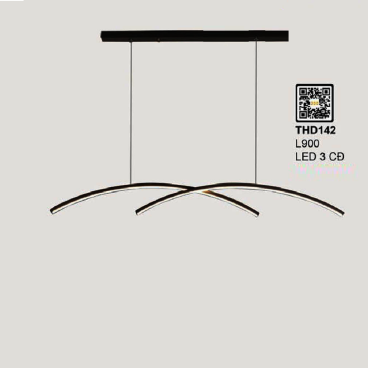 THD142: Đèn thả ngang LED - KT: L900mm - Đèn LED đổi 3 màu