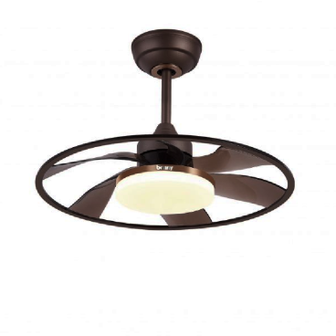 XUFO22T: Quạt trần đèn màu  vàng đồng- Remote