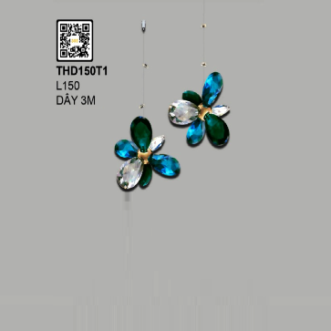 3 - THD150T1: Đèn thả đơn gắn trang trí theo thiết kế - KT: L150mm x H3000mm -