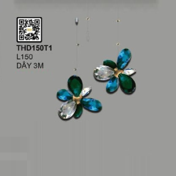 35 - THD150T1: Thả đơn chao Thủy tinh /Phale - KT: L150mm - Dây dài 3000mm