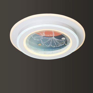 VE - MT - 1525Y: Đèn ốp trần LED - KT: Ø500mm x H100mm - Đèn LED đổi 3 màu - Remote