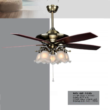 QT-1535: Quạt trần đèn 5 cánh