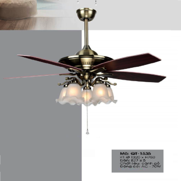 QT-1535: Quạt trần đèn 5 cánh