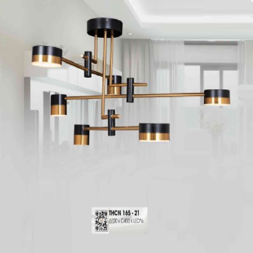 THCN - 165-21: Đèn chùm LED 6 tay - KT: Ø700mm x H400mm - Đèn LED x 4