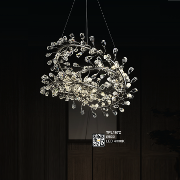 TPL1672: Đèn thả Phale - KT: Ø800mm  - Đèn LED ánh sáng vàng 4000K