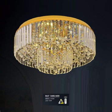 H - MLF 1680/600: Đèn áp trần LED Phale - KT: Ø600mm x H330mm -  Đèn LED 72W đổi 3 màu - Remote