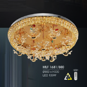 H - MFL 1681/800: Đèn áp trần Phale LED - KT: Ø800mm x H300mm - Đèn LED 130W đổi 3 màu