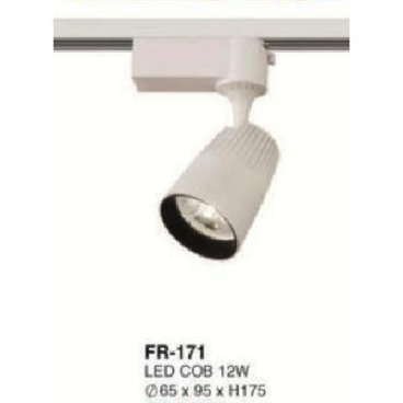 FR-171: Đèn rọi ray LED COB 12W, 1 chế độ ánh sáng (trắng/vàng)