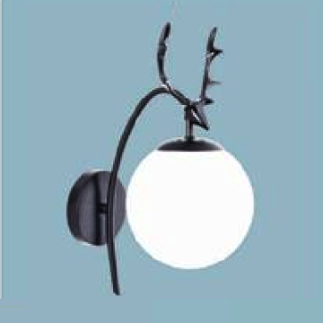 AN - VB - 1749/1 BK: Đèn gắn tường chao quả bi - KT: L220mm x H336mm - Bóng đèn E27 x 1 bóng