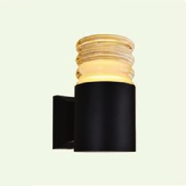 AN - NT - 1779T/BK: Đèn gắn tường ngoài trời - KT: Ø90mm x H155mm - Đèn LED ánh sáng vàng 3500K