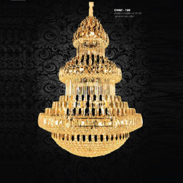 CNQT-180: Đèn chùm Phale K9 cao cấp - KT: Ø1500mm x H2200mm - Bóng đèn chân E14 x 107 bóng