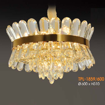 VE - TPL - 1859/600:  Đèn thả Phale - KT: Ø600 x H310mm - Đèn chân E14 x13 bóng