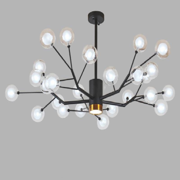 VE - T - 1920/25: Đèn chùm chao quản bi 25 bóng - KT: Ø1050mm x H700mm - Đèn LED G4 x 25 bóng