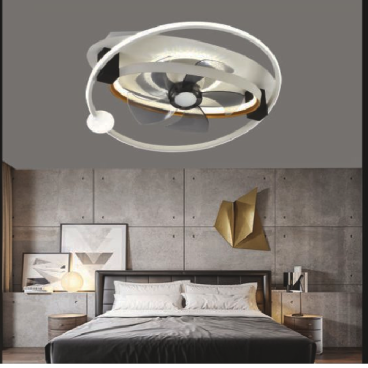 VE - ĐQ - 1952/2: Đèn quạt trần - KT: Ø500mm x H150mm - Đèn LED đổi 3 màu - Remote