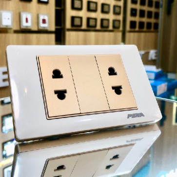 V8.OC2CSS/M2SS: Ổ cắm đôi 2 chấu 16A/250V