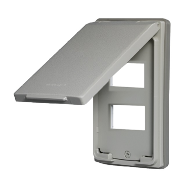 WEG7902: Mặt 2 thiết bị, có nắp che mưa