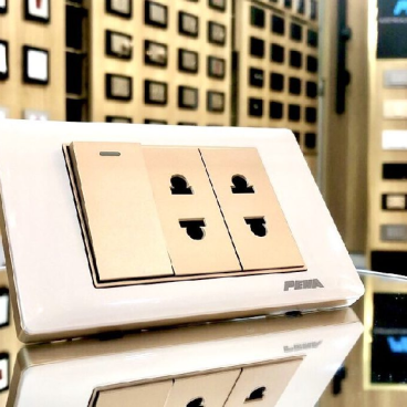 Bộ ổ cắm đôi 2 chấu + 1 contac 1 chiều