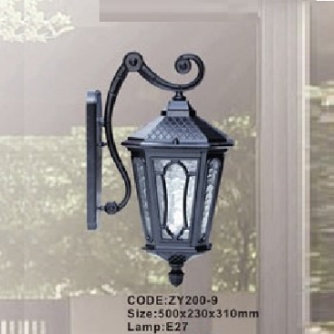 CODE: ZY200-9: Đèn gắn tường ngoài trời - KT: 500mm x 230mm x 310mm - Đèn E27 x 1 bóng