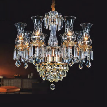 NC 20211/8: Đèn chùm Phale 8 tay - KT: Ø650mm x H600mm + 600mm- Bóng đèn chân E14 x 8 bóng