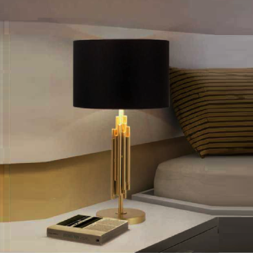 AU - ĐB - 2029/BK: Đèn tủ đầu giường/ đặt bàn - KT: Ø380mm x H700mm - Đèn chân E27 x 1 bóng