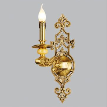 SN - VĐ 2036/1: Đèn vách đồng, bóng đèn nến - KT: Ø150mm x H480mm - Đèn chân E14 x 1 bóng