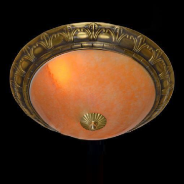 VE - MĐ - 203S: Đèn áp trần đồng chao đá - KT: Ø300mm - Bóng đèn E27 x 2 bóng