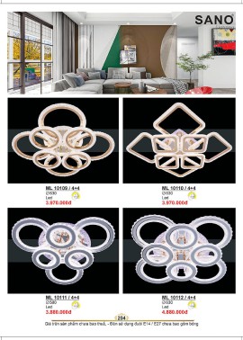 CATALOGUE ĐÈN SANO 2026-2027 ( Chiếc khấu từ 55%-58%)