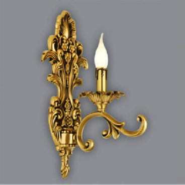 SN - VĐ 2051/1: Đèn vách đồng, bóng đèn nến - KT: Ø170mm x H450mm - Đèn chân E14 x 1 bóng