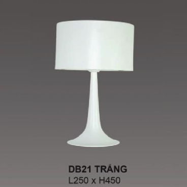 35 - DB21 TRẮNG: Đèn đặt tủ đầu giường/ đặt bàn - KT: L250mm x H450mm - Bóng đèn E27 x 1 bóng