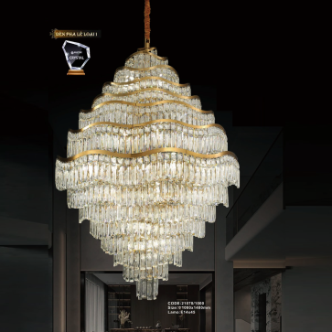 CODE: 21070/1000: Đèn thả Phale - KT: Ø1000mm x H1400mm - Bóng đèn E14 x 45 bóng