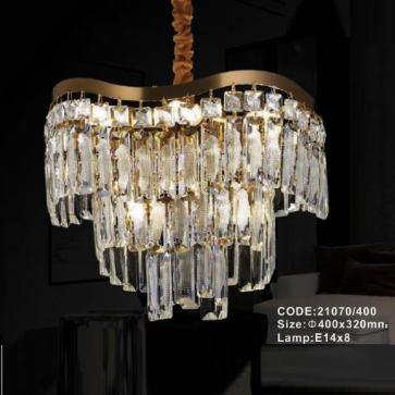 CODE: 21070/400: Đèn thả Phale - KT: Ø400mm x H320mm - Đèn E14 x 8 bóng