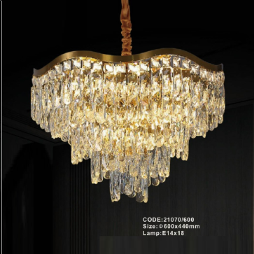 CODE: 21070/600: Đèn thả Phale - KT: Ø600mm x H440mm - Đèn E14 x 18 bóng