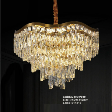 CODE: 21070/600: Đèn thả Phale - KT: Ø600mm x H440mm - Đèn E14 x 18 bóng