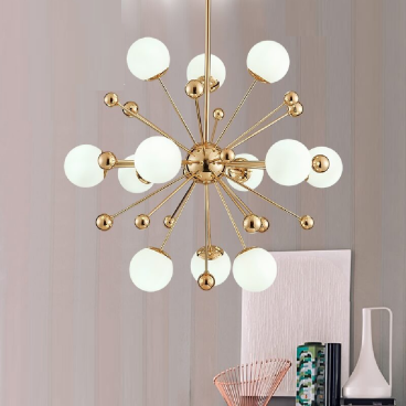 THCN 212-18: Đèn thả quả bi 12 bóng LED  - KT: Ø700mm x H700mm - Bóng LED G9 x 12 bóng