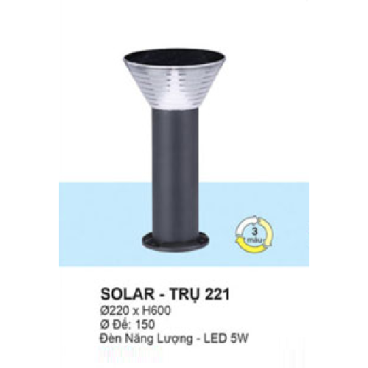 SOLAR - TRỤ 221: Đèn trụ năng lượng