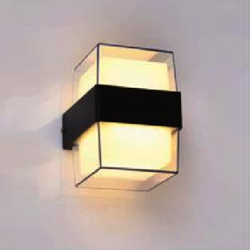 AN - VL - 222/2:  Đèn gắn tường ngoài trời - KT: L95mm x W104mm x H134mm - Đèn LED 10W ánh sáng vàng