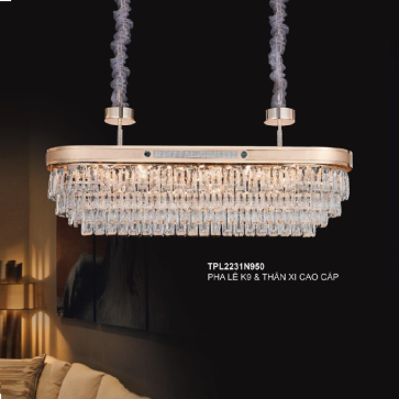 35 - TPL2231N950: Đèn thả Phale ngang - KT: L950mm x H300mm - Bóng đèn E14 x 14 bóng