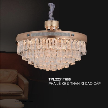 35 - TPL2231T600: Đèn thả Phale - KT: Ø600mm x H350mm - Bóng đèn E14 x 15 bóng