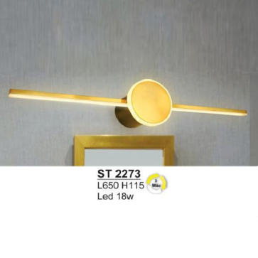 S - ST 2273: Đèn rọi tranh/rọi gương - KT: L650mm x H115mm - Đèn LED 18W ánh sáng đổi 3 màu