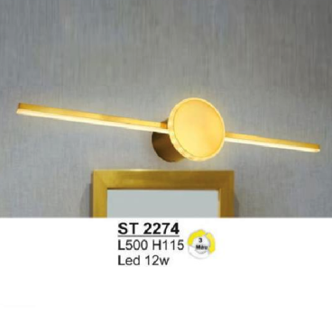S - ST 2274: Đèn rọi tranh/rọi gương - KT: L500mm x H115mm - Đèn LED 12W ánh sáng đổi 3 màu