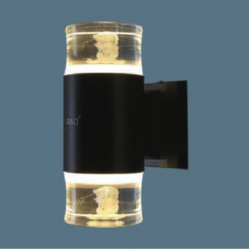SN - GC 2299: Đèn gắn tường ngoài trời - KT: Ø90mm x H210mm - Đèn LED 9W x 2, ánh sáng đổi 3 màu