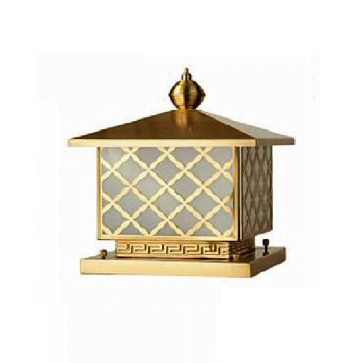 TD - 23: Đèn gắn đầu trụ xi đồng - KT: L400mm x W400mm - Bóng đèn E27 x 1